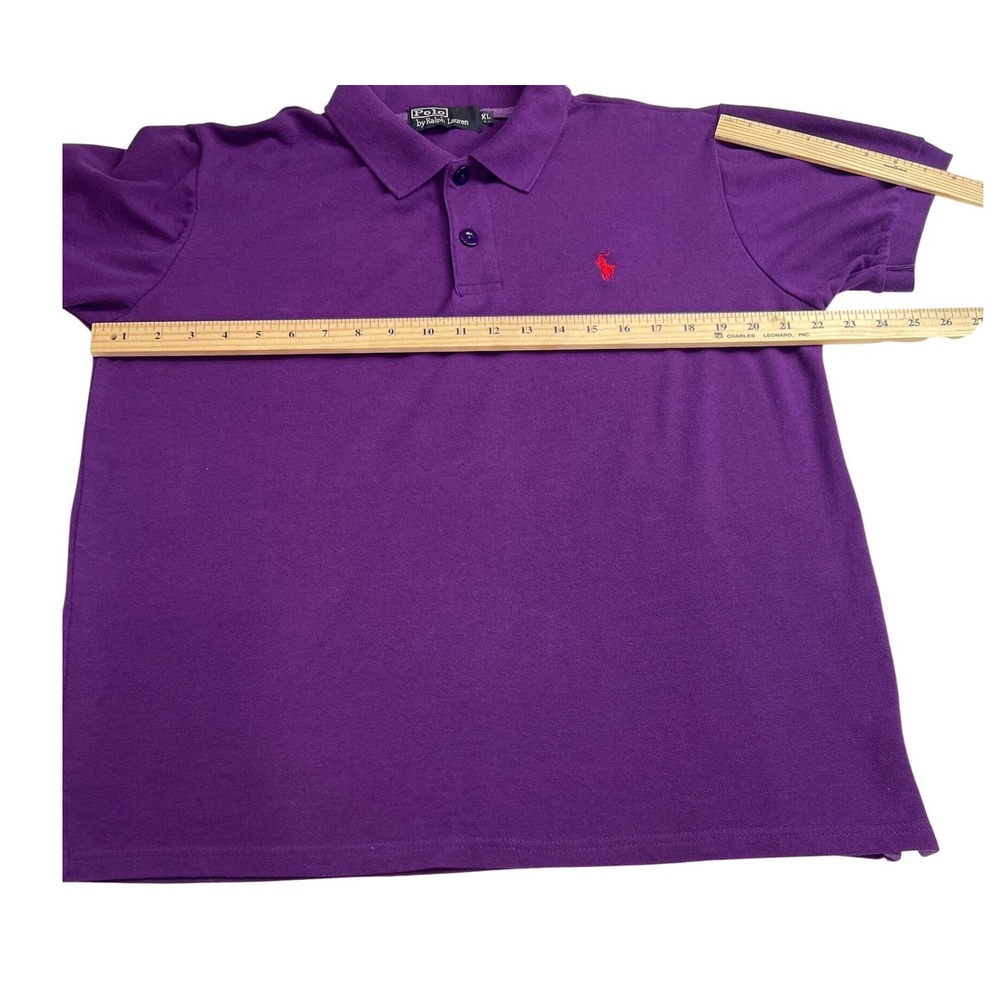 Polo Ralph Lauren Polo Kids XL Purple Short Sleeve Red Pony Logo Preppy Shirt D1 - Picture 6 of 8